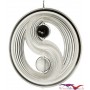 Yin Yang (30cm) carillon à vent en acier inoxydable noir et blanc