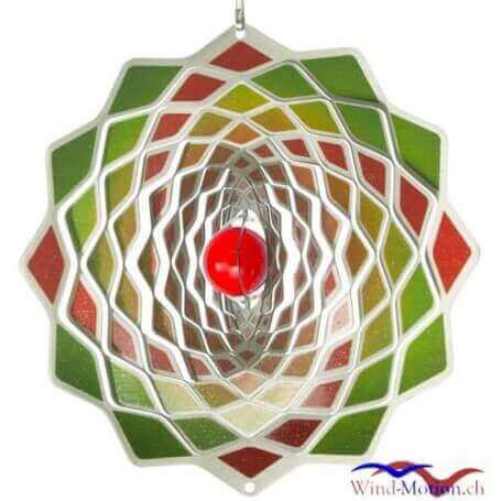 Edelstahlwindspiel Lotus Blume 20 cm