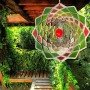 Edelstahlwindspiel Lotus Blume 20 cm