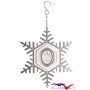 Edelstahlwindspiel Schneeflocke 20 cm