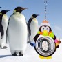 Edelstahlwindspiel Pinguin 18 cm
