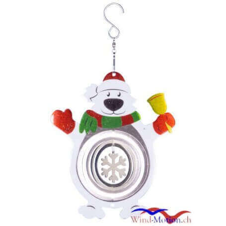 Edelstahlwindspiel Eisbär 20 cm